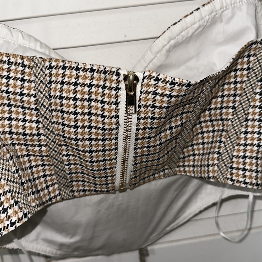 Princess Polly JGR & STN Houndstooth Corset Top Size US 8 / AU 12 Medium NWT - Picture 13 of 13